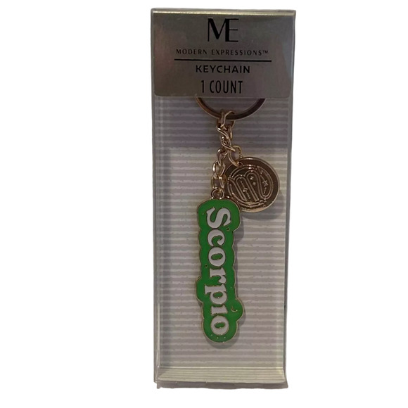 Zodiac Keychain Metal and Enamel "Scorpio" Modern Expressions One Size New - Picture 6 of 7